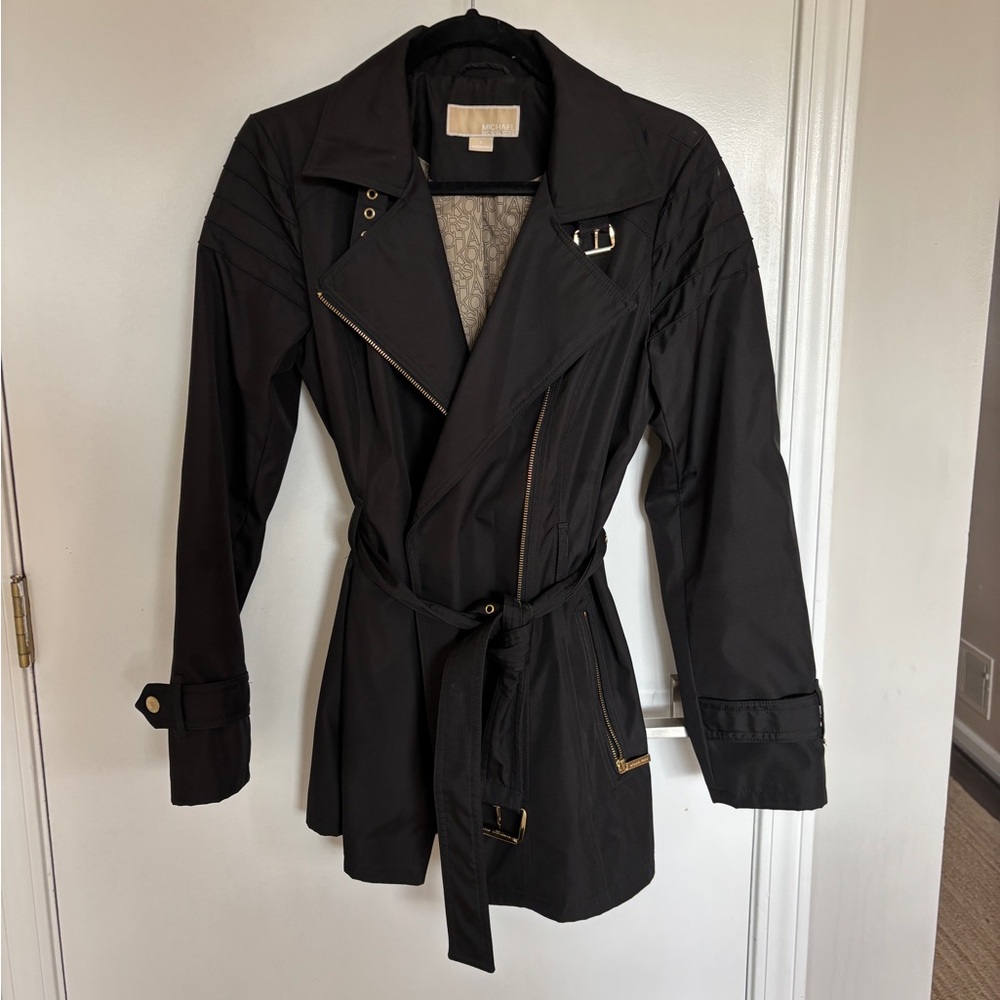 Elegant Black Women's Trench Coat